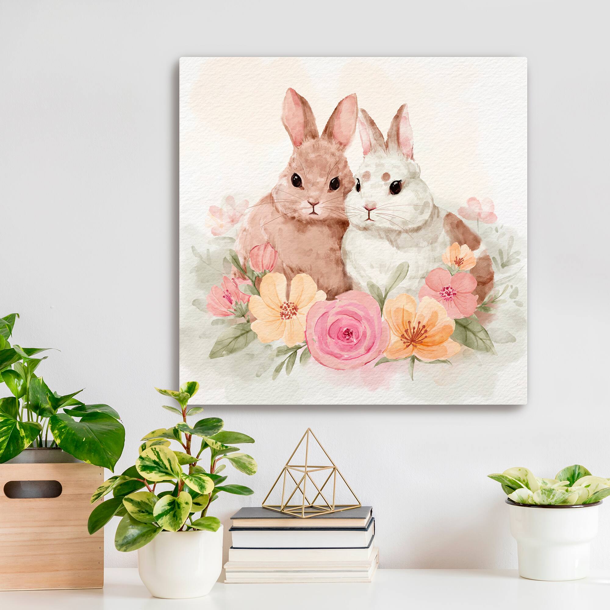 Lumaprints Couple bunny Canvas Giclée Art